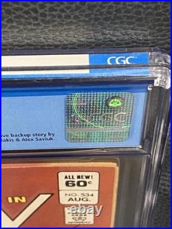ACTION COMICS #534 CGC 9.0 AIR WAVE BACK UP STORY MARVEL COMICS 1982 Superman