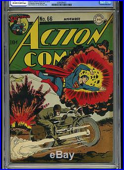 ACTION COMICS #66, NOV 1943, D. C. COMICS, GOLDEN AGE COMIC, CGC 5.5