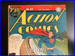 ACTION COMICS #84 (1945) GOLDEN AGE SUPERMAN++ Very Bright & Colorful