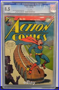 ACTION COMICS #84 CGC 8.5 Superman 1945 Classic Cover 3rd Highest Graded copy