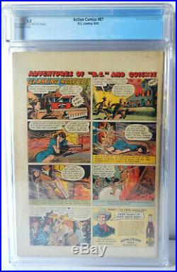 ACTION COMICS #87 CGC 5.5 FN- RARE! 1945 Graded Golden Age Comic