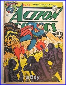 ACTION COMICS October 1942 #53 GOLDEN AGE Superman