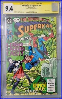 ADVENTURES OF SUPERMAN #464 CGC SS 9.4 Signed by Dan Jurgens, VS Lobo