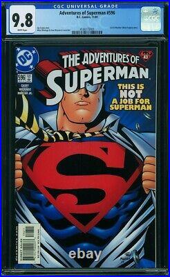 ADVENTURES OF SUPERMAN #596 CGC 9.8 -accidental 9/11 comic with similar attacks
