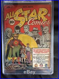 ALL STAR COMICS #7 CGC FN- 5.5 OW Batman and Superman 1st team-up