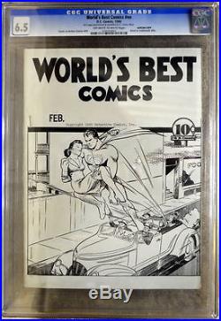 ASHCAN COPY WORLD'S BEST COMICS #nn CGC 6.5 SUPERMAN 1940 DC Rare ONLY 2 EXIST