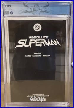 Absolute Superman #1 (2025) CGC 9.6 WP 1100 Lee Sketch Cover