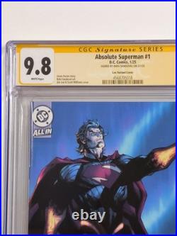 Absolute Superman #1 Lee Variant CGC 9.8 Signature Series Signed Sandoval POP 1