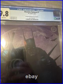 Absolute Superman, Batman, And Wonder Woman #1 CGC Lot. Mark Spears Foil Set