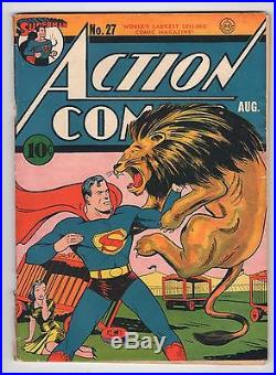 Action #27, VG, 1940, Bright colors, pages are nice