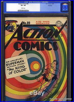 Action 89 DC Comic Book Superman CGC Graded 8.5 1945