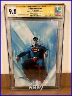 Action Comics #1000 CGC 9.8 Bulletproof Virgin Variant Signed by Dell'Otto 21/50