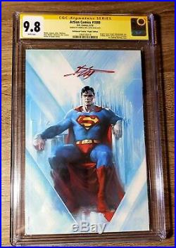 Action Comics #1000 Superman Bulletproof Virgin Cgc Ss 9.8 Signed By Dell Otto