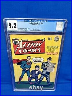 Action Comics #100 (Superman) 1946 CGC 9.2 WHITE Pages, Golden Age-DC Comics