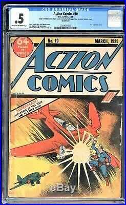 Action Comics 10 CGC 0.5 DC 1939 3rd Superman Cover SCARCE Fresh To Market