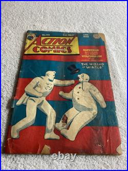 Action Comics #116 DC 1948 The Wizard Of Winter Superman Snow Cover! Low Grade