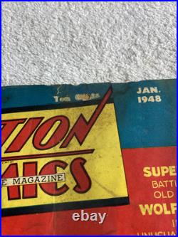 Action Comics #116 DC 1948 The Wizard Of Winter Superman Snow Cover! Low Grade
