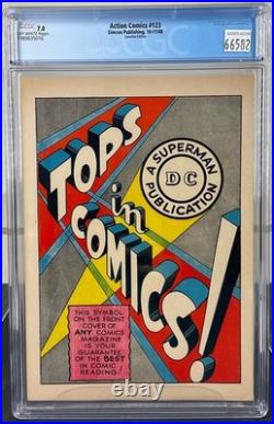 Action Comics #123 CGC 7.0 RARE 1 of 1 Canadian Variant