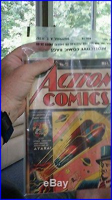 Action Comics 12 Reader copy Superman Detective 27 1st mention of Batman