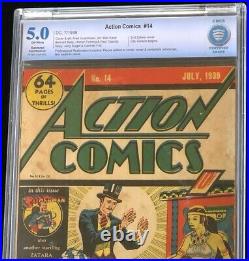 Action Comics #14 (DC 1939) CBCS 5.0 Restored 2nd Zatara Cover! Superman