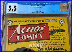 Action Comics #158 Cgc 5.5 (1951) DC Comics Origin Of Superman Retold