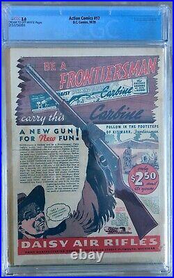 Action Comics #17 (1939) CGC 3.0 - Joe Shuster WWII cover (6th with Superman)