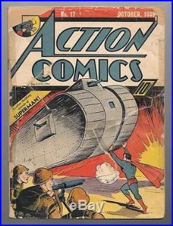 Action Comics #17 Classic Tank Cover 6th Superman Cover Reader FREE S/H