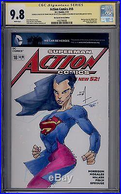 Action Comics 18 CGC SS 9.8 Signed Sketched Frank Miller Alex Sinclair Supergirl