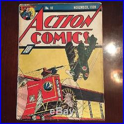 Action Comics #18 Last cover without Superman dominating. Covers added