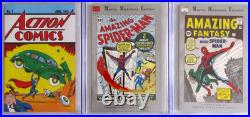 Action Comics 1 2017, Amazing Spider-Man 1 1993, Amazing Fantasy 15 1992 CGC 9.8