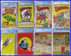Action Comics 1 CGC9.8, Superman 1 CGC9.2, Superman 4 CGC4.5, Superman 5 CGC 5.5