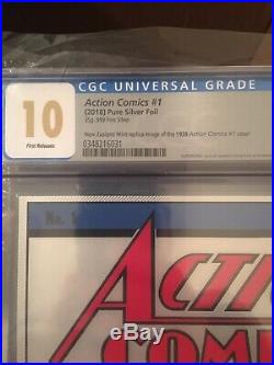Action Comics 1 CGC 10.0 First Superman 9.9 9.8 Silver Foil Variant DC 1st Movie