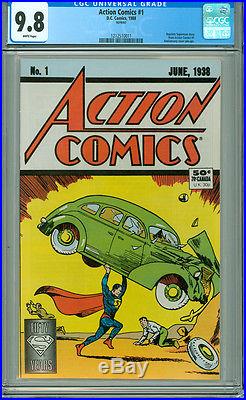 Action Comics 1 CGC 9.8 1988 WP Reprint DC Superman