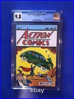 Action Comics #1 Cgc 9.8 1st Appearance Superman Facsimile Reprint DC Comic 2022