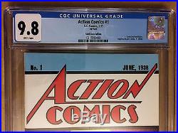 Action Comics #1 Loot Crate Exclusive Reprint Cgc 9.8 1st Appearance Superman