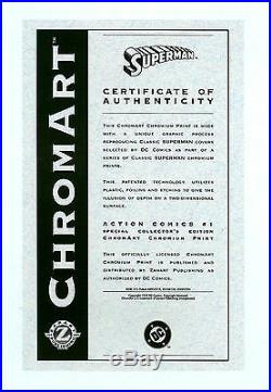 Action Comics #1 Nm- Chromart Limited Ed Chromium Print Sealed Coa 1938-1994