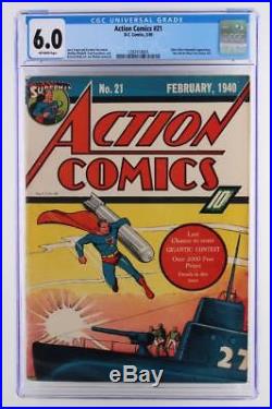 Action Comics #21 CGC 6.0 FN DC 1940 -Superman- A Ultra-Humanite App