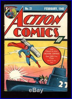 Action Comics #21 GD/VG 3.0 (De-slabbed CGC) OWithW Pgs Superman