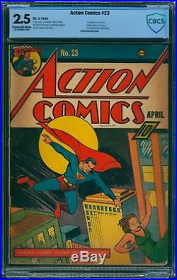 Action Comics #23 CBCS GD+ 2.5 Cream To Off White DC Superman