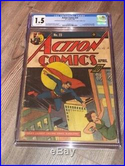 Action Comics 23 CGC 1.5 DC 1940 Superman 1st app Lex Luthor 1st Daily Planet