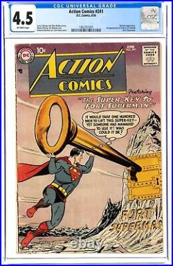 Action Comics #241 (Jun 1958, D. C. Comics) CGC 4.5 VG+ 1462751007