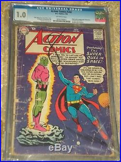 Action Comics #242 1st appearance of Braniac CGC Graded 1. OW Pages