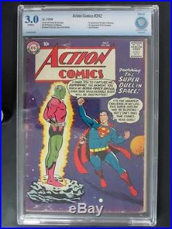 Action Comics #242 CBCS 3.0 DC 1958 -Superman- 1st App/ORIGIN of Brainiac