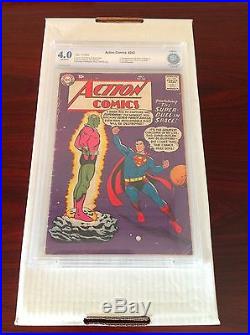 Action Comics 242 CBCS (Like CGC) 4.0 Off-White Pages, 1st Brainiac SCARCE