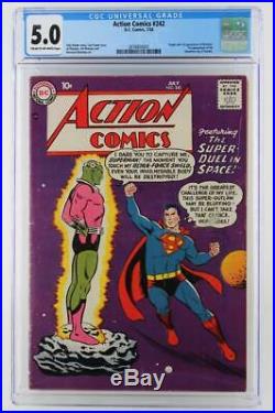 Action Comics #242 CGC 5.0 VG/FN DC 1958 -Superman- 1st App/Origin Brainiac