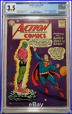 Action Comics #242 Cgc 3.5 1st Brainiac Cr/ow Pgs 1958