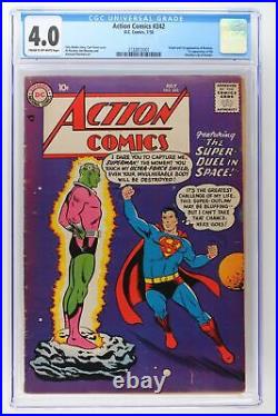 Action Comics #242 DC 1958 CGC 4.0 Origin & 1st App of Braniac! 1st App Kandor