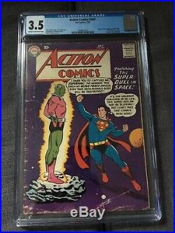Action Comics #242. SUPERMAN (Rare) 1st appearance of Brainiac. CGC 3.5