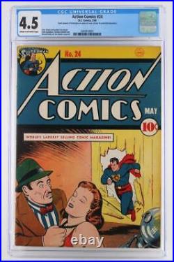 Action Comics #24 CGC 4.5 VG+ -DC 1940- Superman