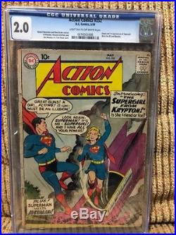 Action Comics #252 (1959) 1st Appearance Of Supergirl & Metallo CGC 2.0